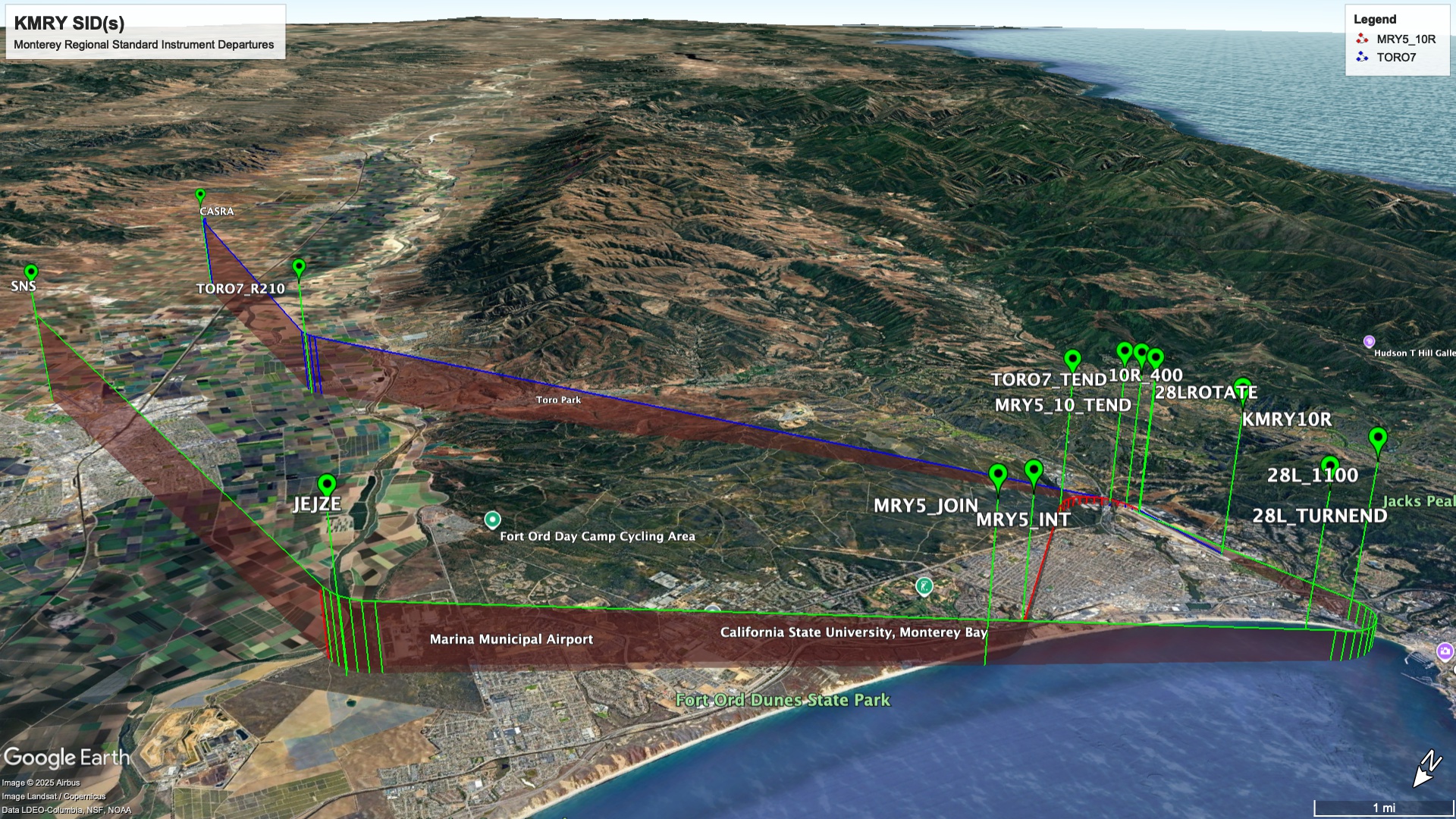 KMRY Standard Instrument Departures