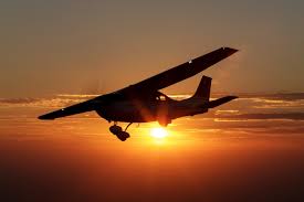 Cessna 172 at Sunset